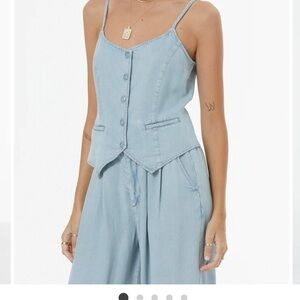 Young Fabulous & Broke-Denim Blue Button Down Shirt